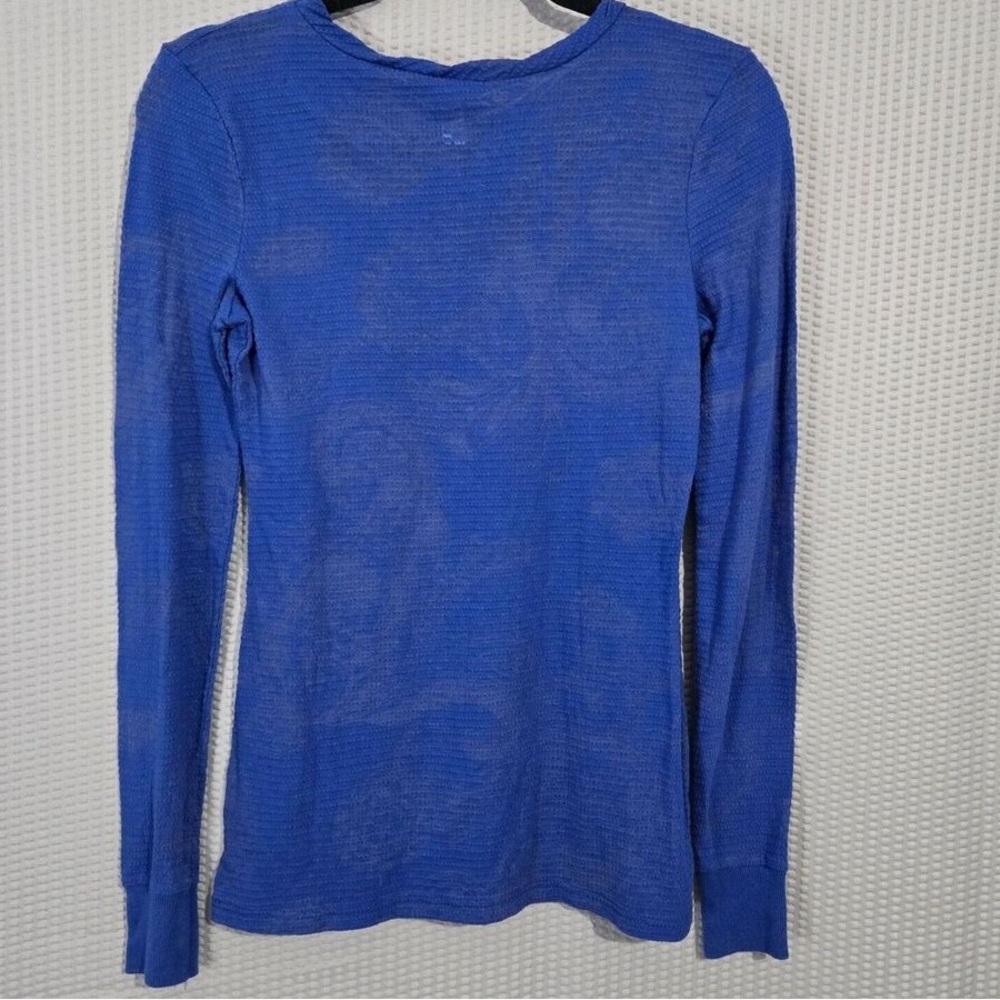 Elegant Royal Blue Long Sleeve Women's Top